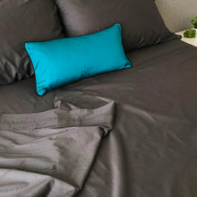 Charger l&#39;image dans la galerie, Ensemble draps en bambou et coton égyptien - Gris ardoise | Sous la couette