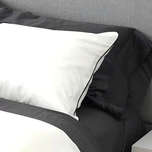 Ensemble housse en coton égyptien et bambou unie | Sous la couette