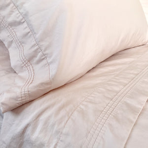 Ensemble taies d'oreiller en bambou et coton égyptien - Rose délicatesse | Sous la couette